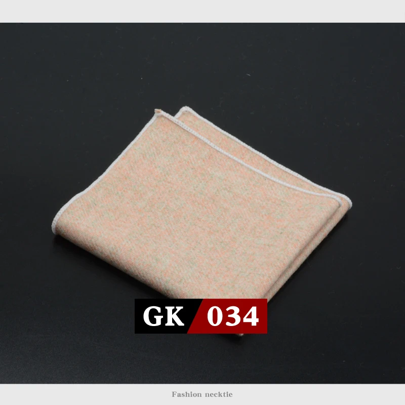 Classic Solid Color Wool Pocket Square for Men